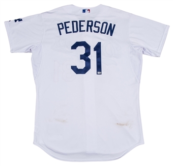 2015 Joc Pederson Game Used Los Angeles Dodgers Home Jersey - First Dodger Stadium Home Run! (MLB Authenticated)